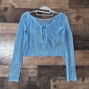 Silence + Noise Open Knit Sweater